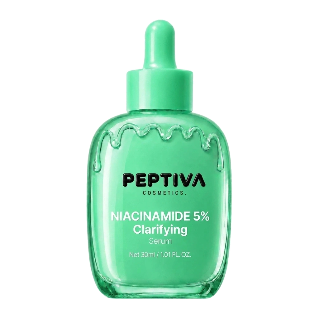 PEPTIVA Niacinamide 5% Clarifying Serum — Packshot (Design-Rendering)